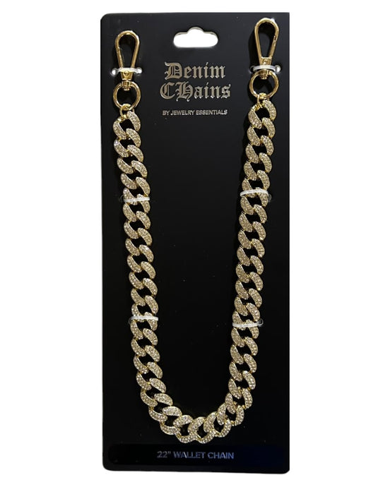Jewelry Essentials Cuban Stone 18MM Pant Chain