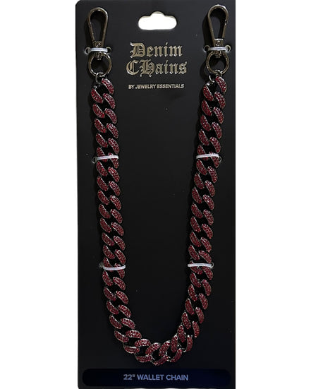 Jewelry Essentials Cuban Stone 18MM Pant Chain