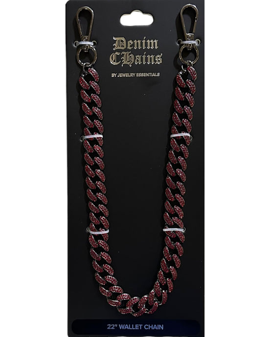 Jewelry Essentials Cuban Stone 18MM Pant Chain