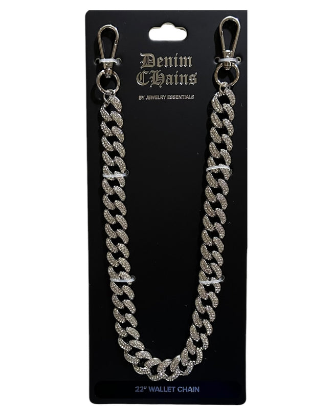 Jewelry Essentials Cuban Stone 18MM Pant Chain