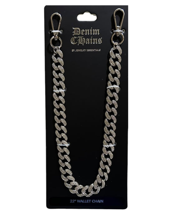 Jewelry Essentials Cuban Stone 18MM Pant Chain