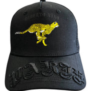 Roberto Vino cheetah cap in black