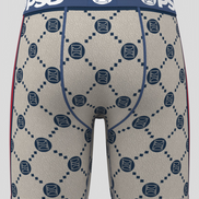 Men's underwear with a pattern and 'PSD' branding on a gray background