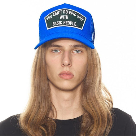 Cult of individuality epic shit trucker hat in blue 