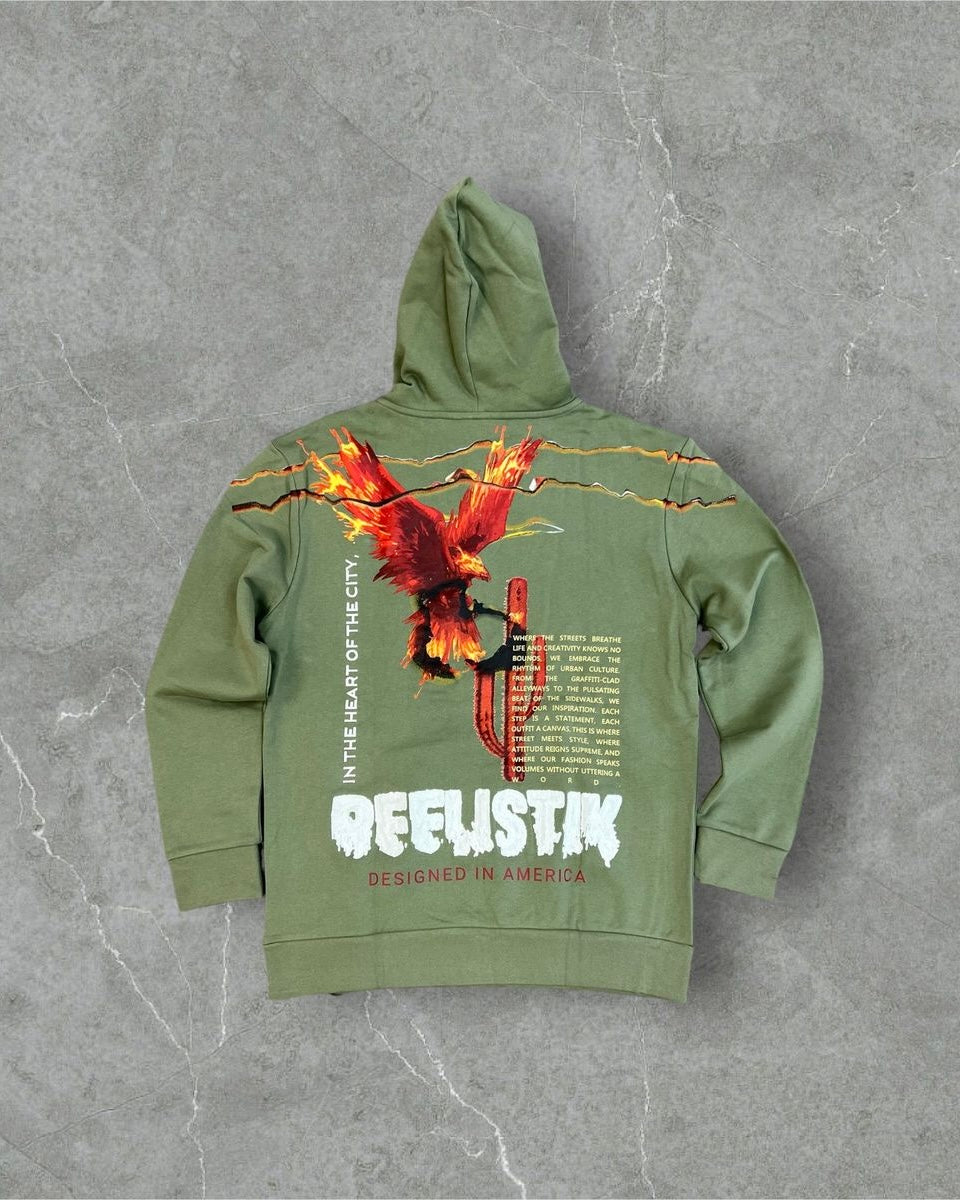 eagle hoodie by reelistik in green