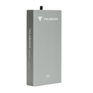 Gray box with 'VALABASAS' branding on a white background