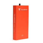 Orange box with 'VALABASAS' branding on a white background