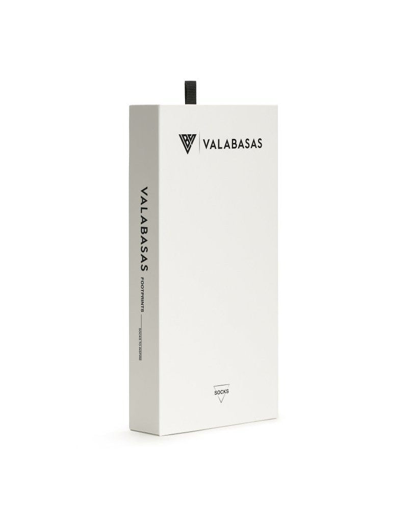 White box with 'VALABASAS' branding on a white background