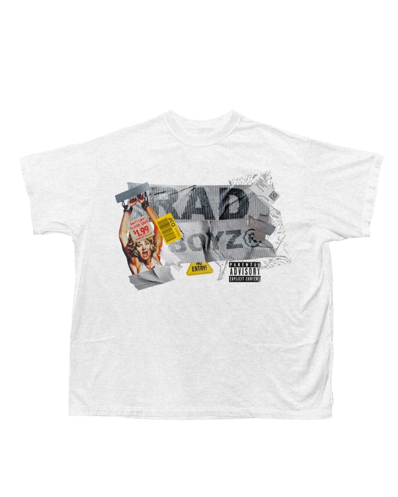 rad boyz factory closeout tee in white