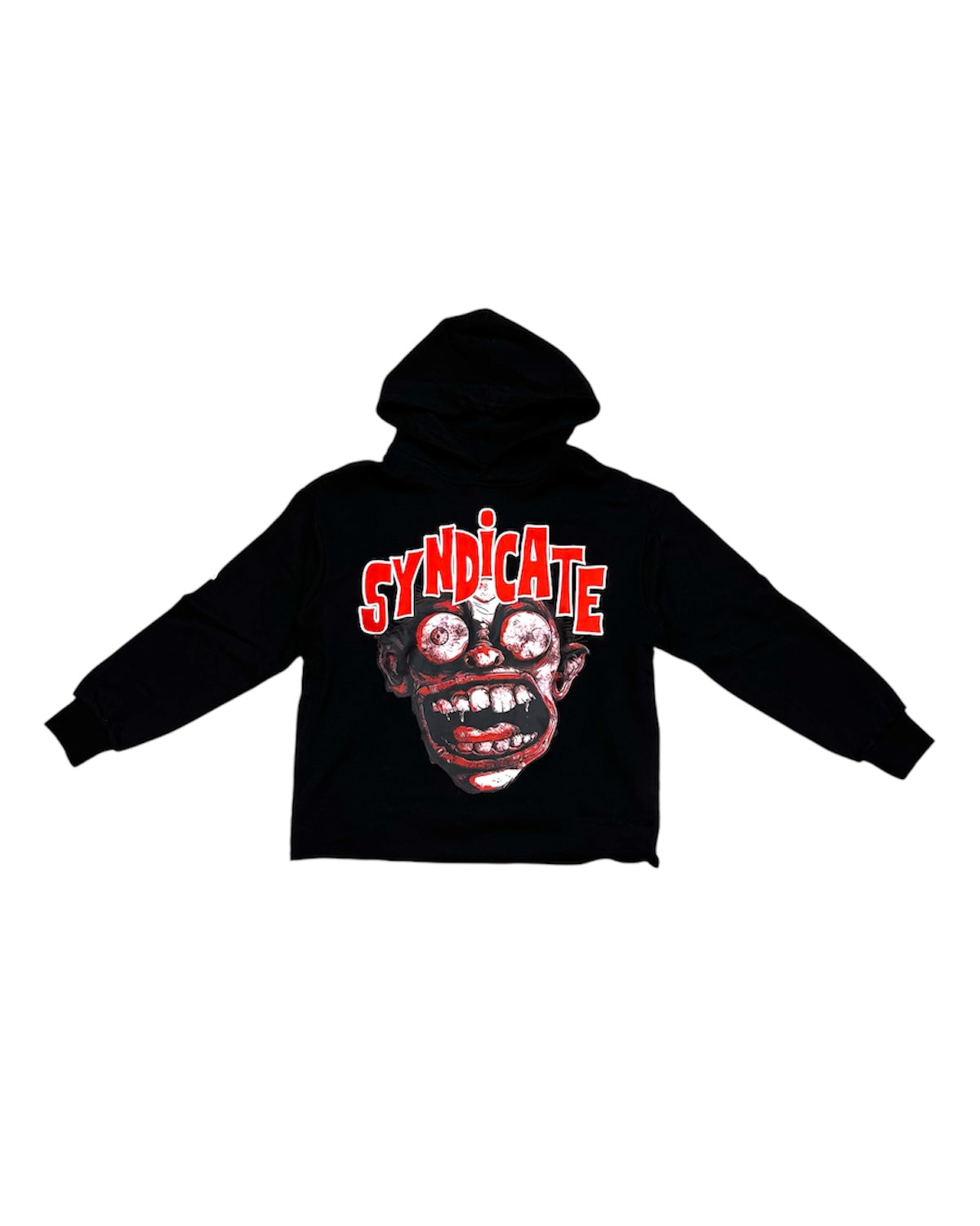 Fear no evil hoodie in black and red color 