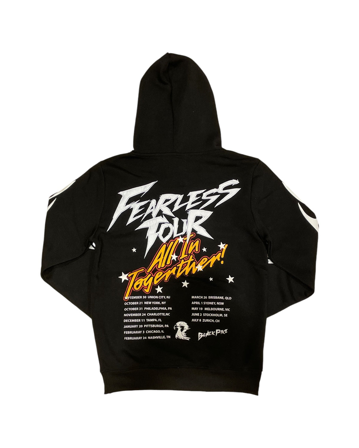 fearless world tour hoodie in black