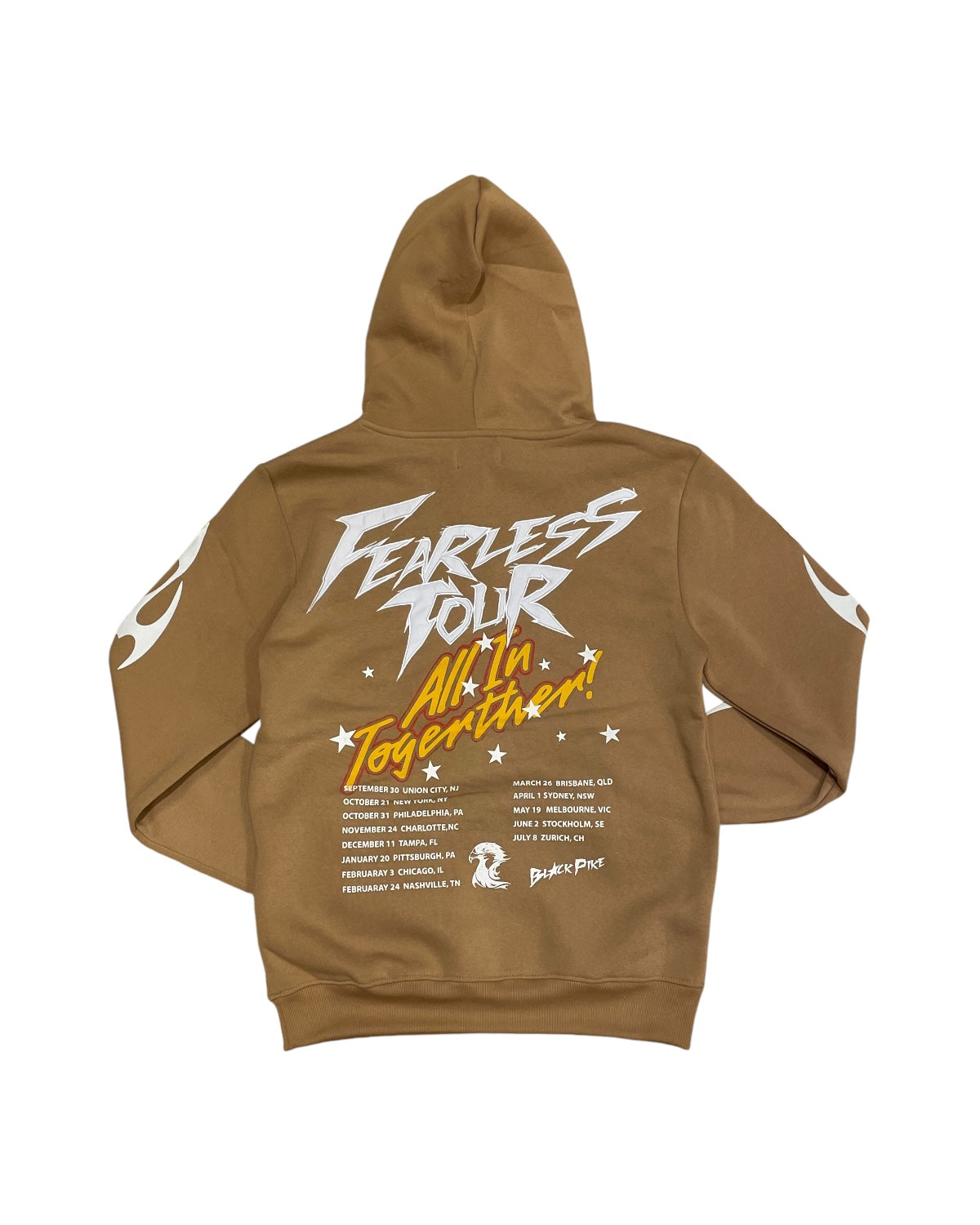 fearless world tour hoodie in khaki 