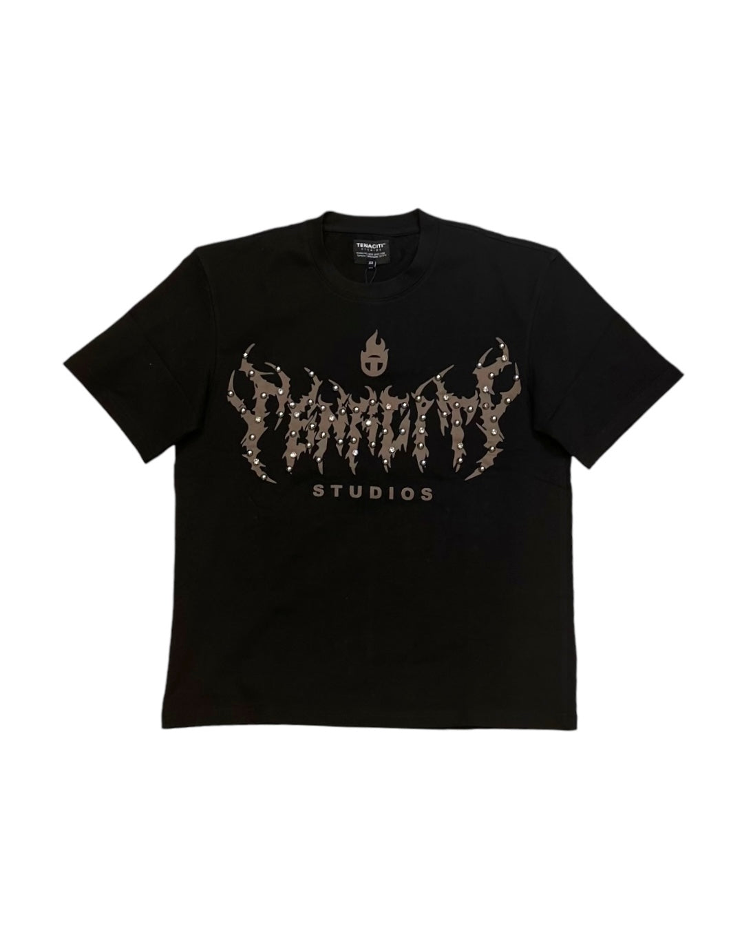 Tenaciti feel the fear tee in black color 