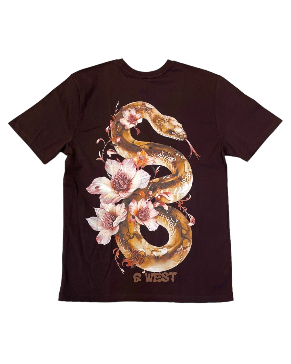 G west floral traitor snake graphic tee in brown 