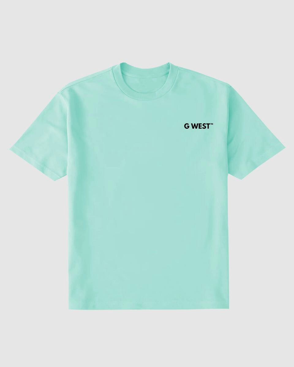 Floral traitor g west tshirt in mint green