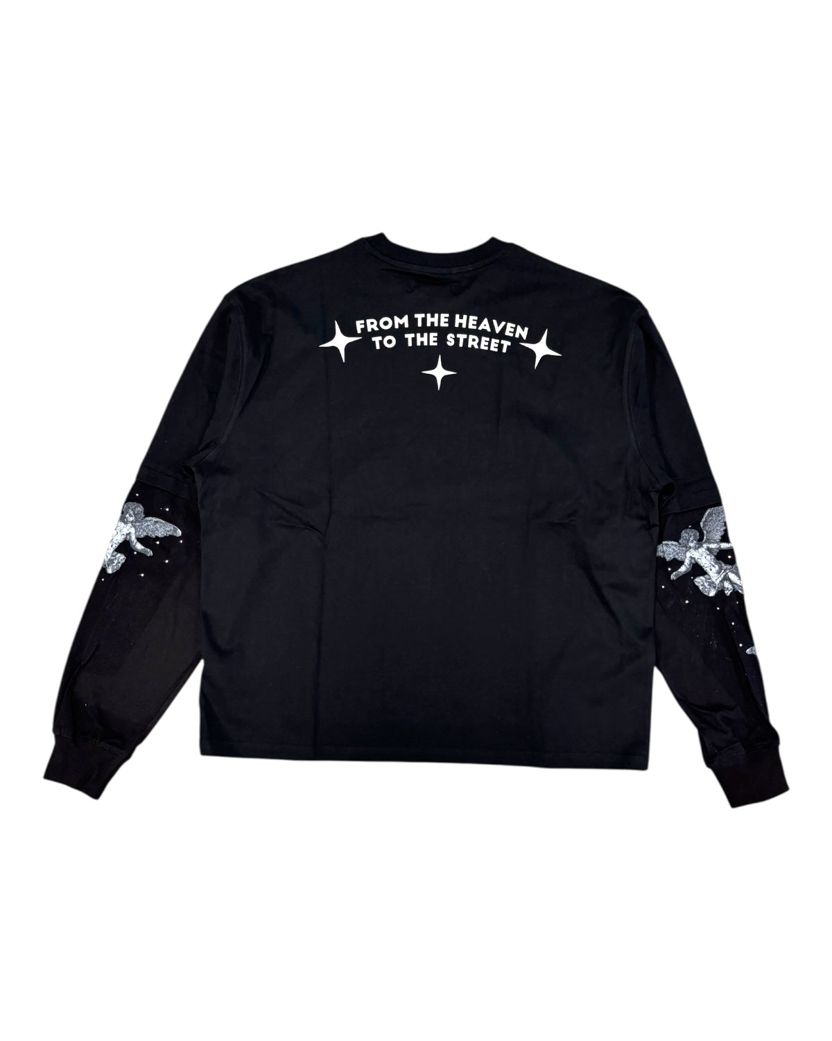Roku studios from heaven to the streets layered long sleeve in black 