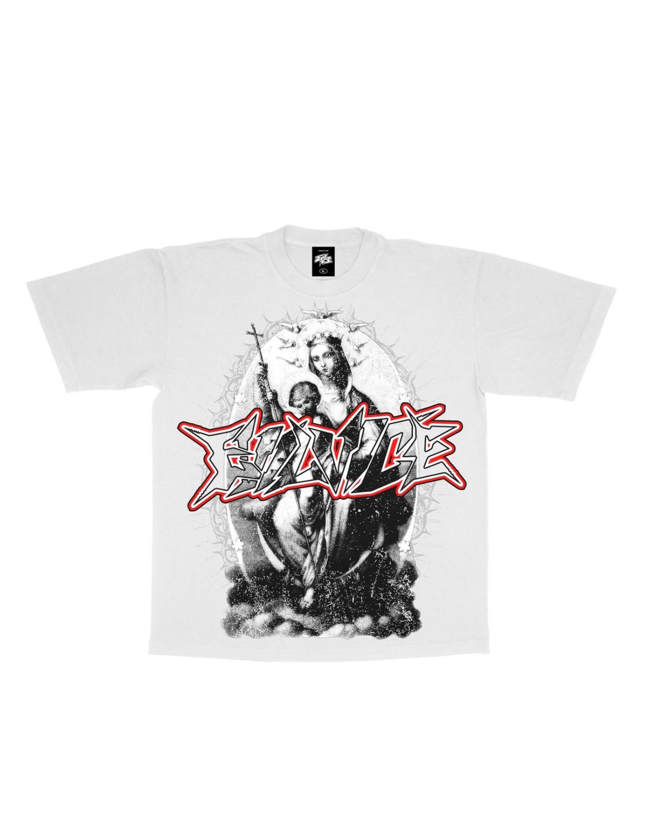 Glory eyes tee in white color 