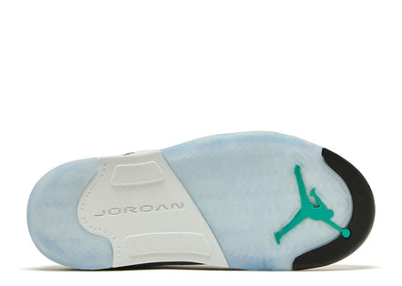jordan retro 5's grape in toddler size. an all white jordan 5 with purple, teal, and black accents