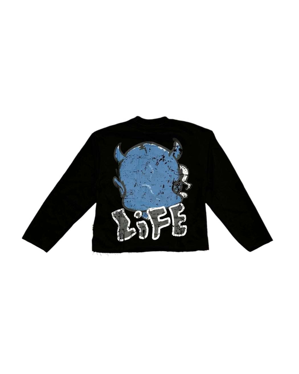 BKYS high life long sleeve crop shirt in black 