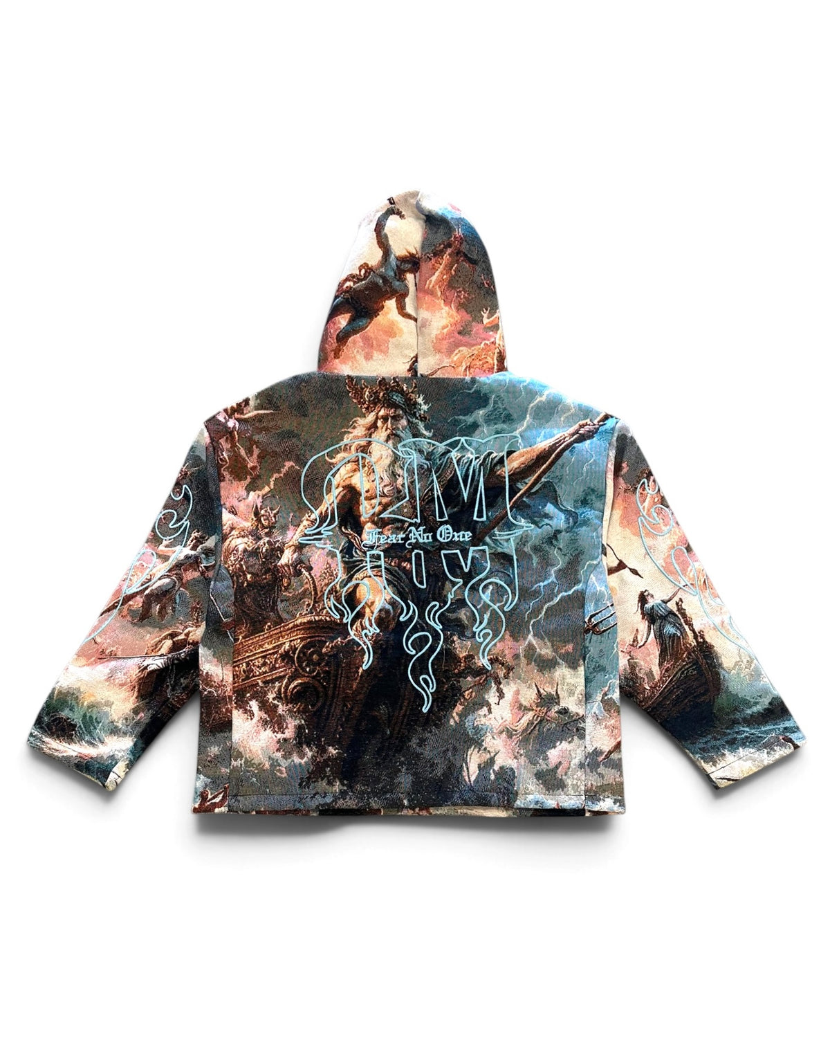 Rebel Minds Fear No One Tapestry Full-Zip Hoodie