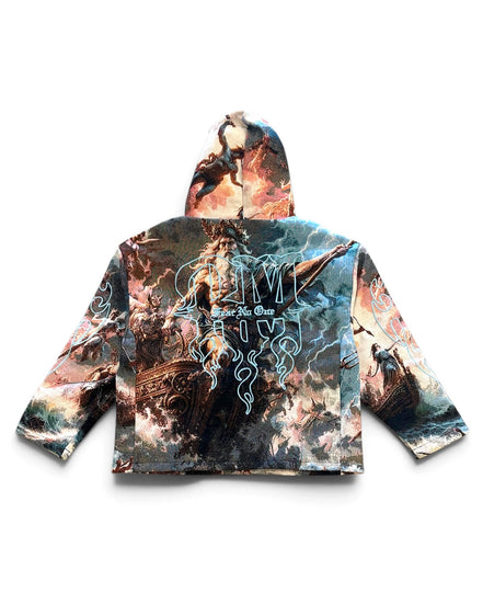 Rebel Minds Fear No One Tapestry Full-Zip Hoodie