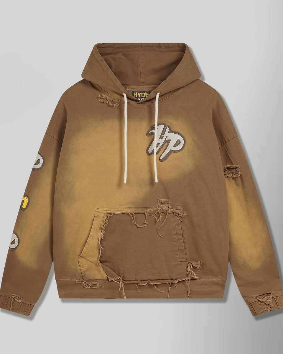 Work Wear Distressed Hoodie