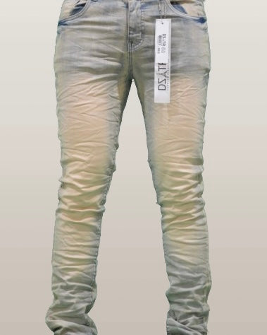 Crinkle Crushed Washed Slim Jeans