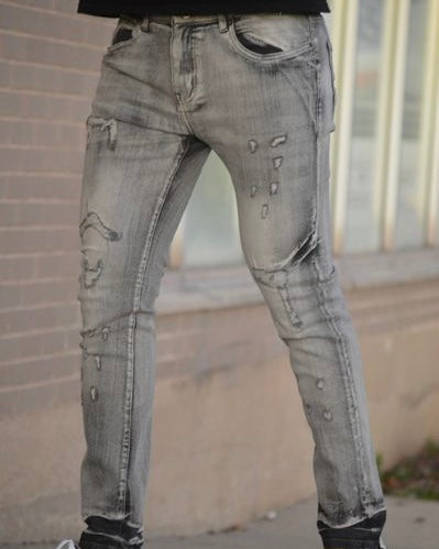 Distressed Washed Skinny Jeans