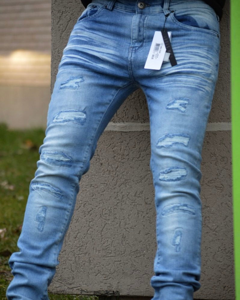 Medium Wash Distressed Jeans