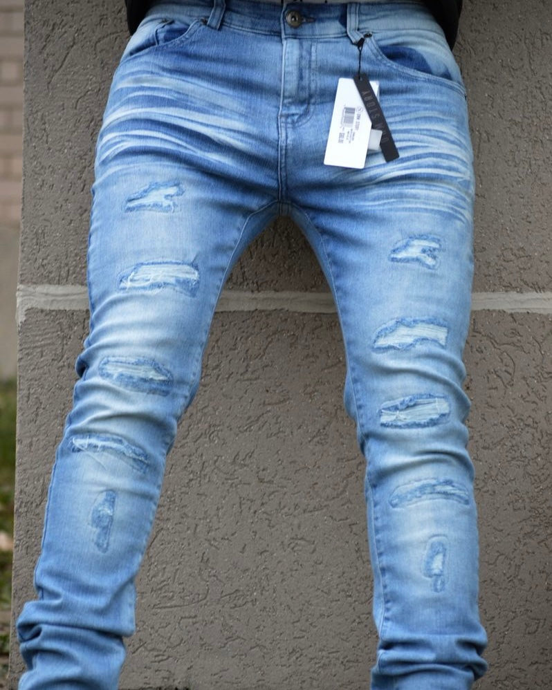 Medium Wash Distressed Jeans