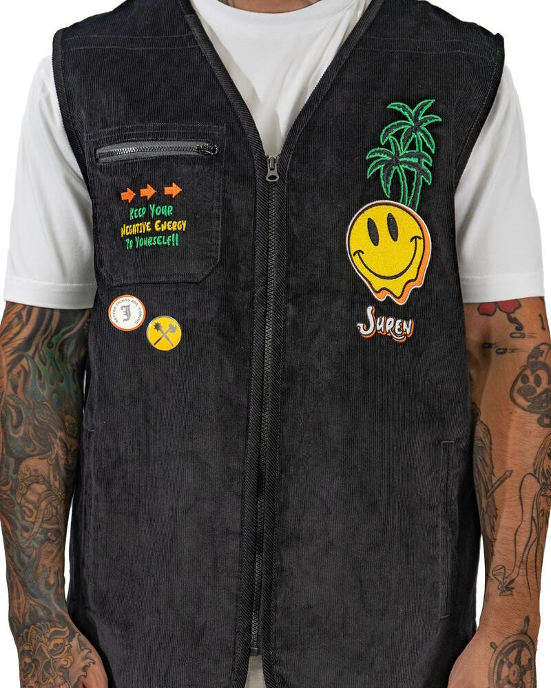 All Smiles Corduroy Zip Vest