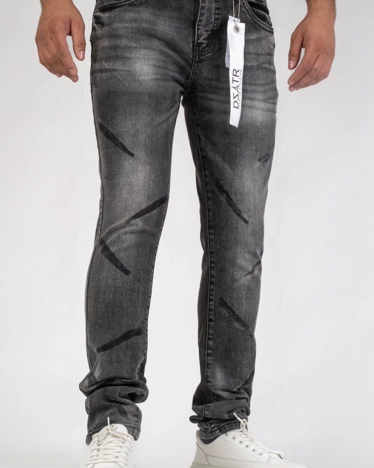 Washed & Creased Stretch Slim Jeans DZTR-453