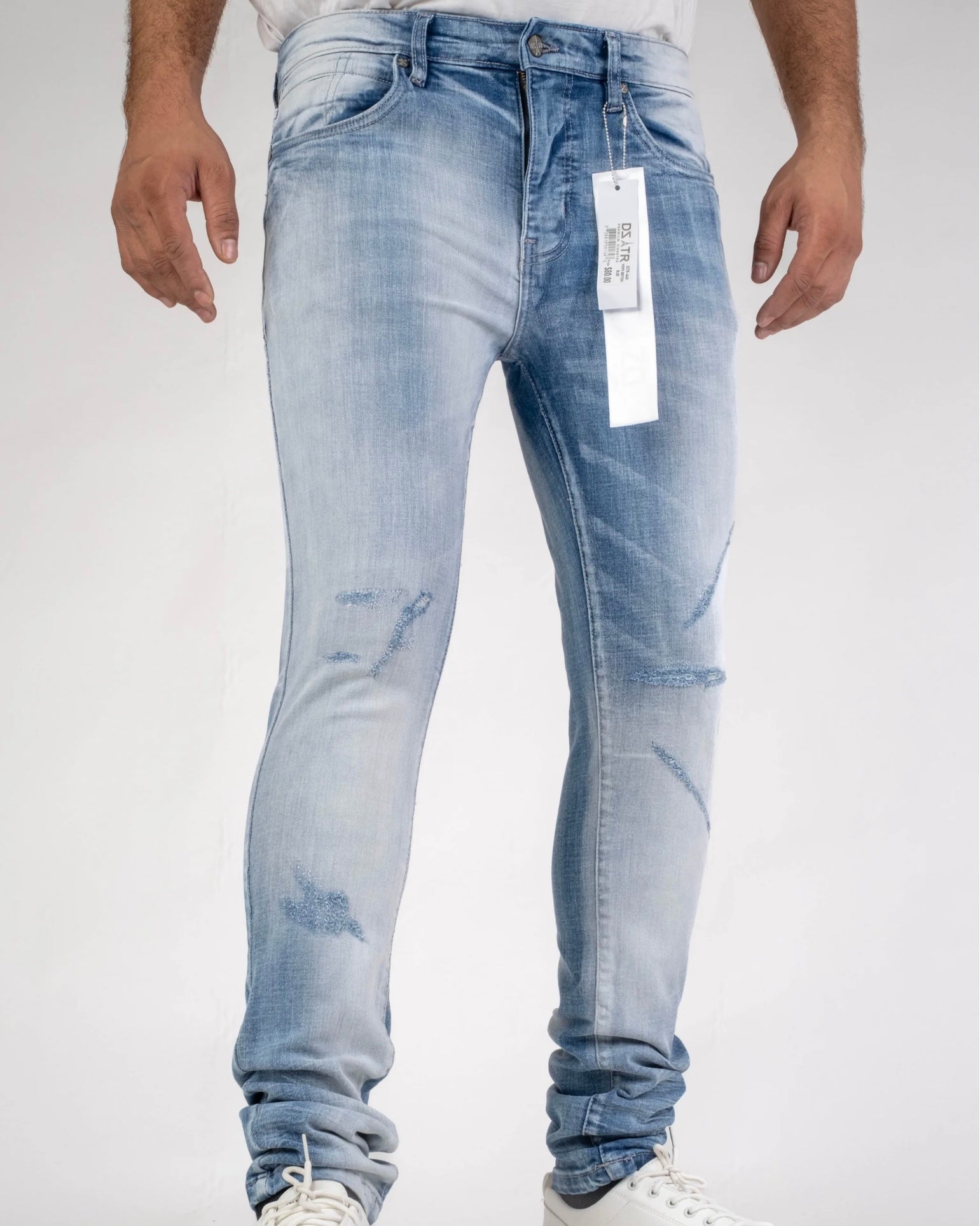 Knee Sliced Slim Fit Jeans DZTR-448