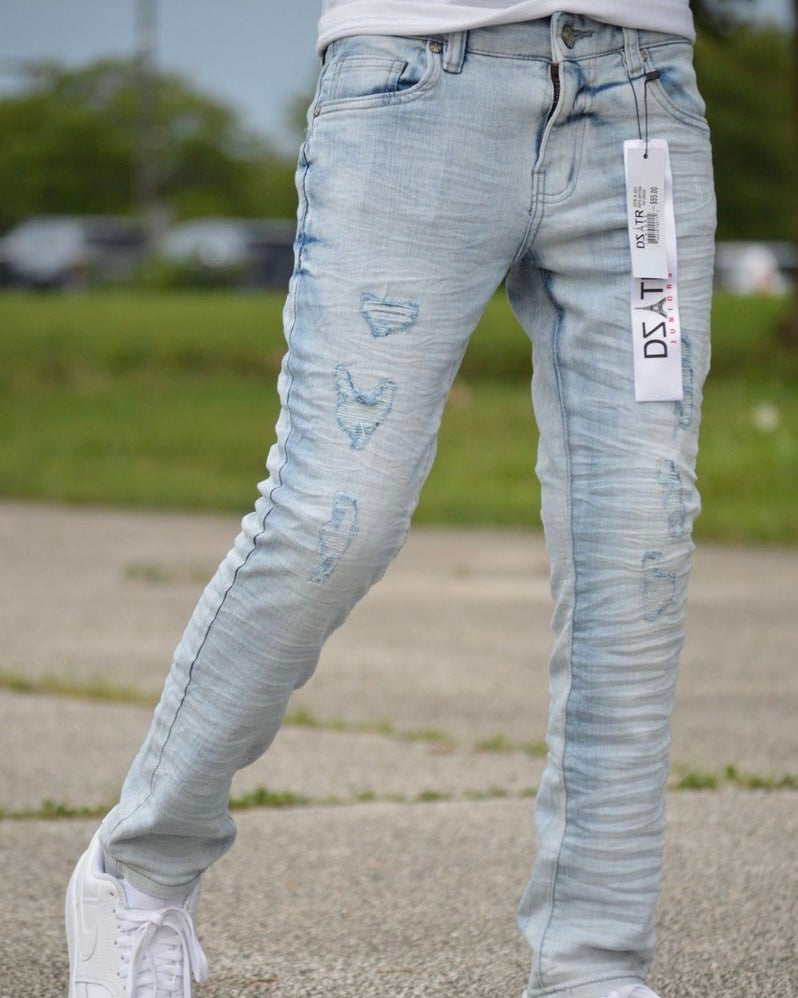 Kid’s Crushed Ripped Jeans