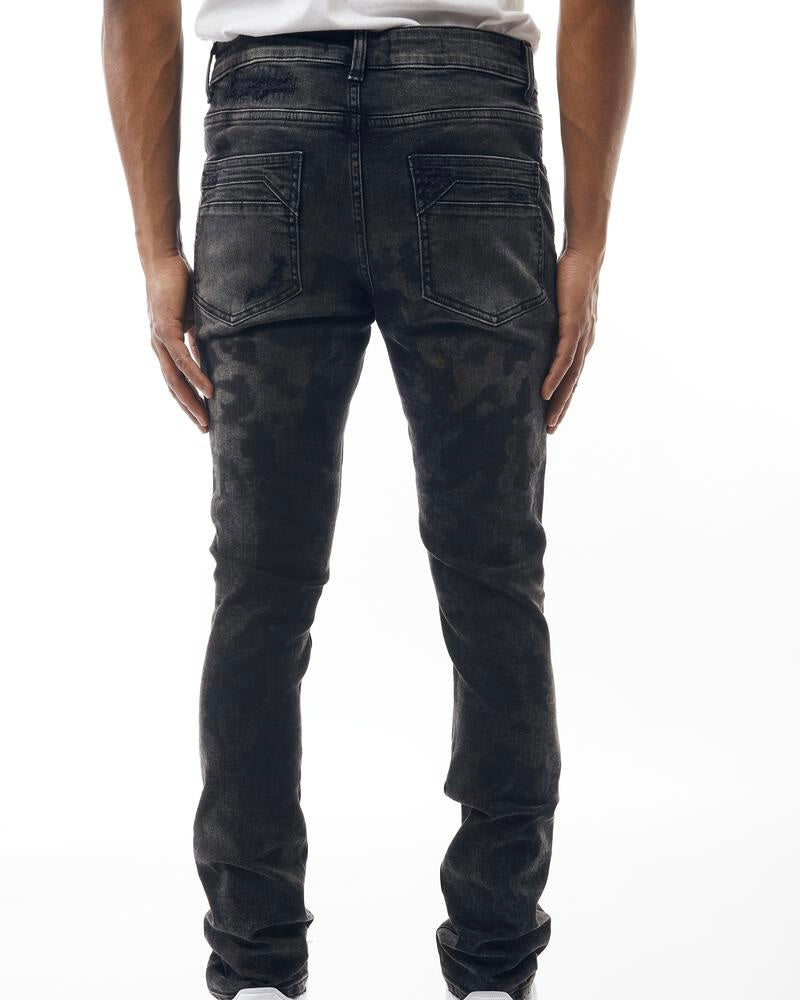 Distressed Washed Denim Jean