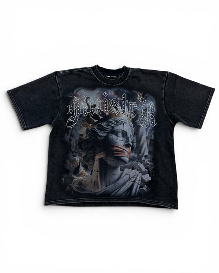 Rebel Minds Sinister Rhinestone Crop Tee