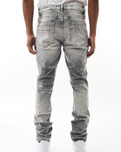 Distressed Patched Denim
