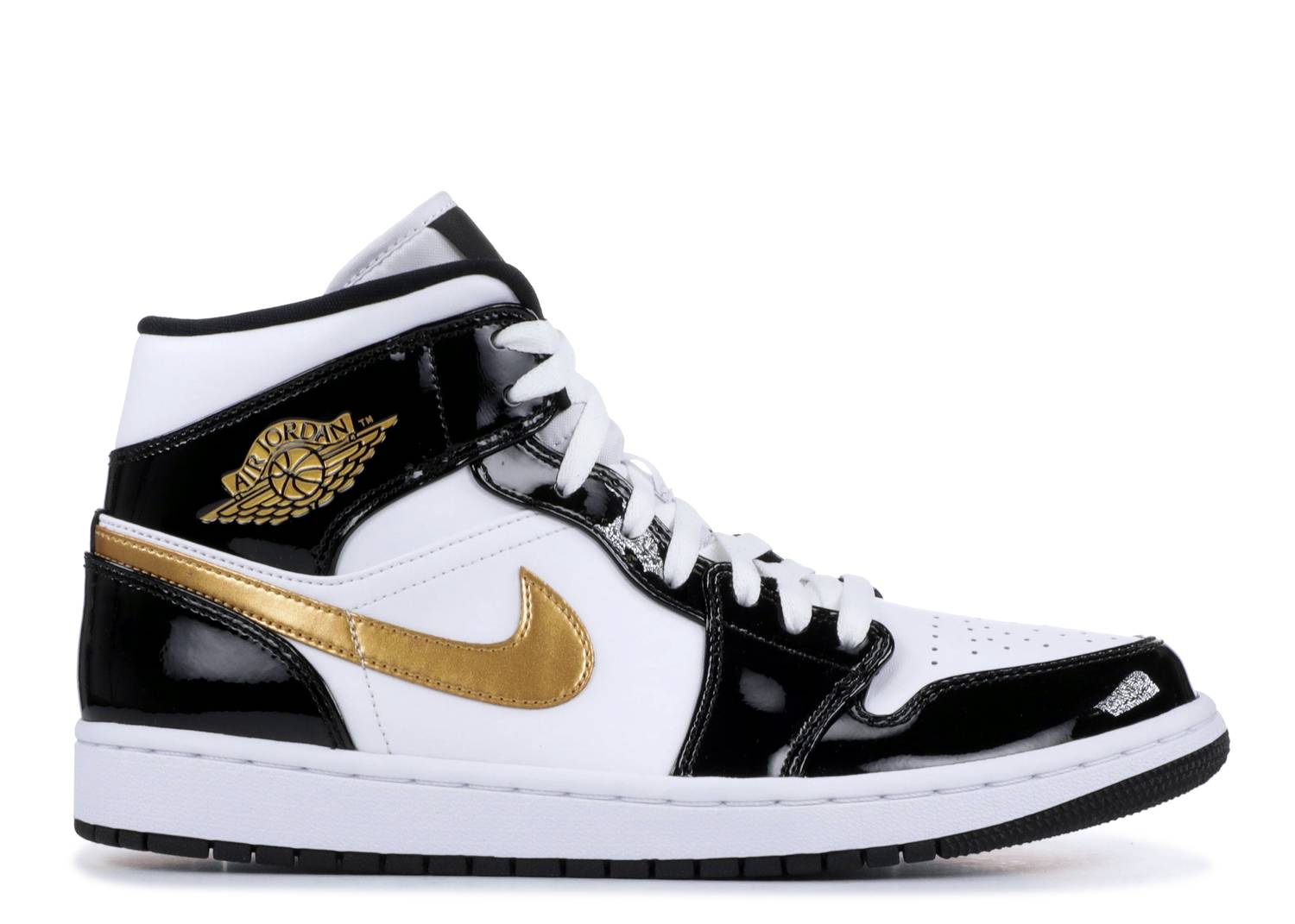 Jordan Retro 1’s Mid Patent Black Gold Men