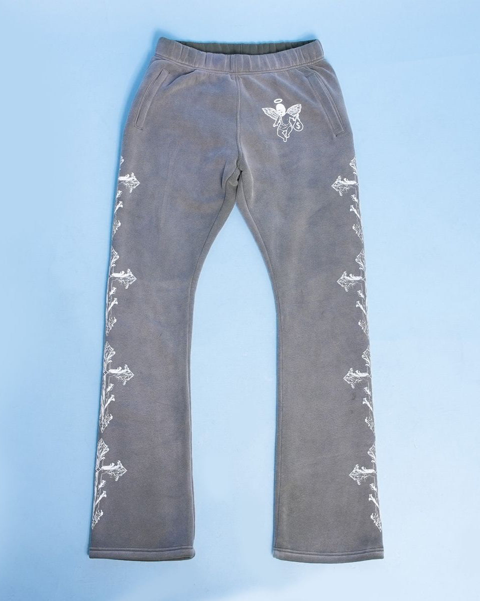 GB Jesus Cross Zip Hoodie Flare Set