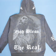 GB Jesus Cross Zip Hoodie Flare Set