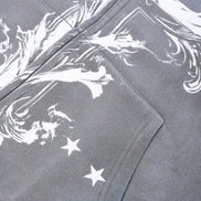GB Jesus Cross Zip Hoodie Flare Set