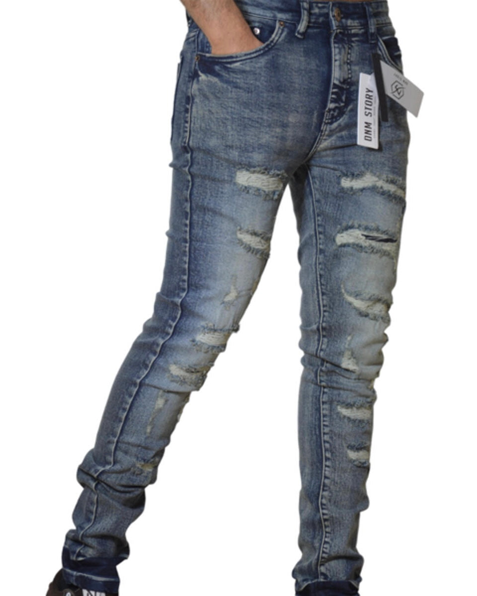 Distressed Skinny Denim Jean