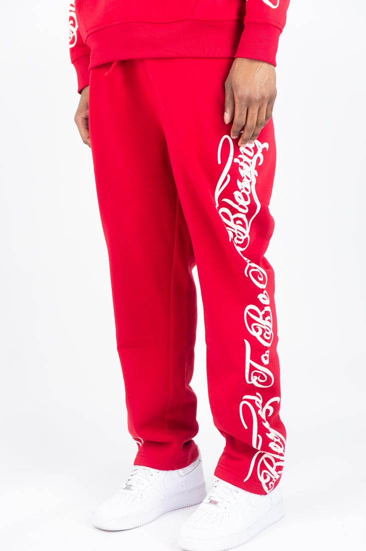 Script Blessed Fleece Sweatpnts