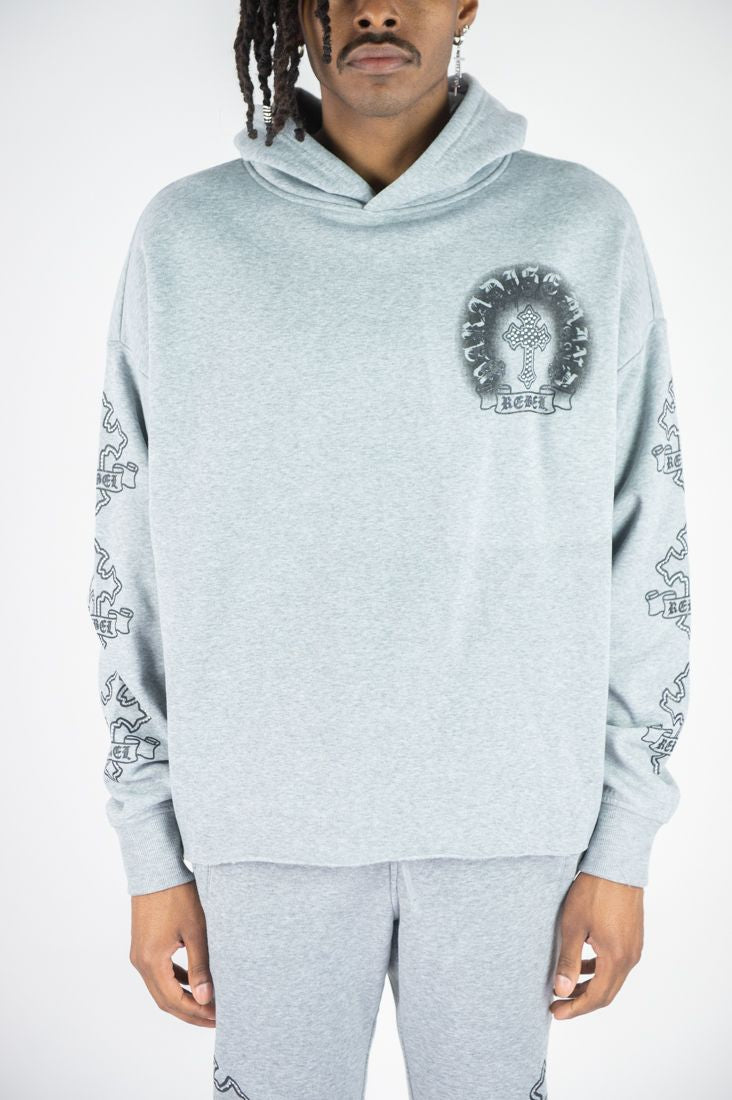 Rebel Cross Crop Hoodie
