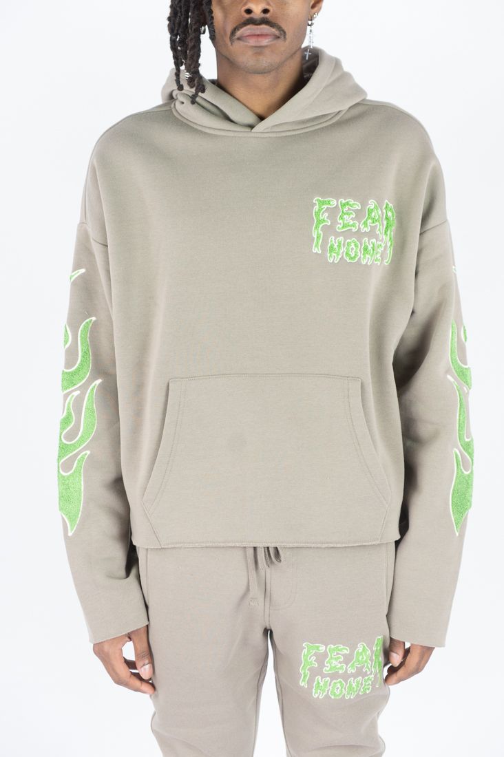 Fear None Crop Hoodie