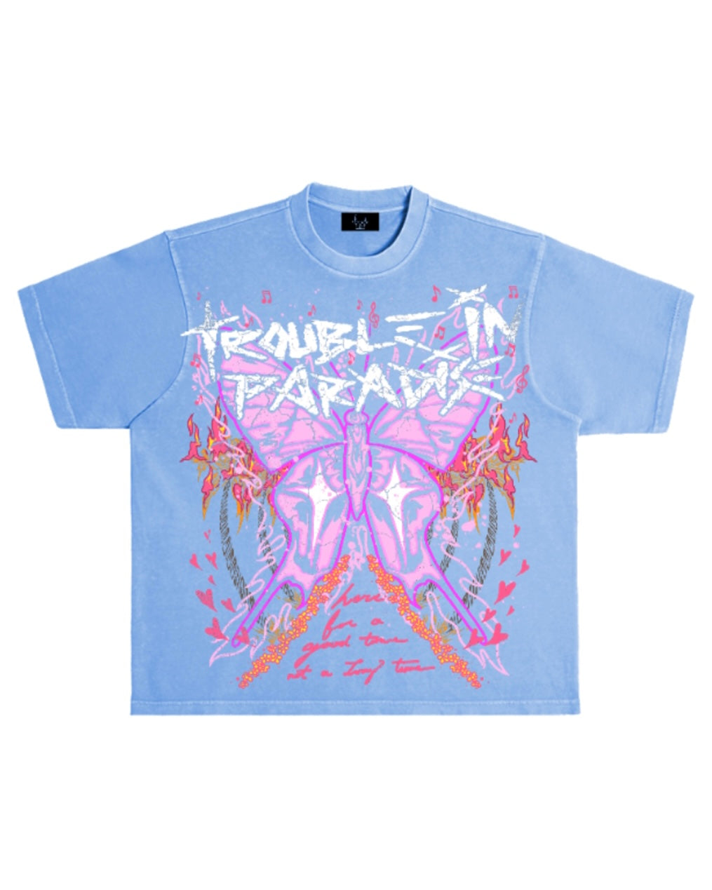 Trouble In Paradise Box Oversized Tee