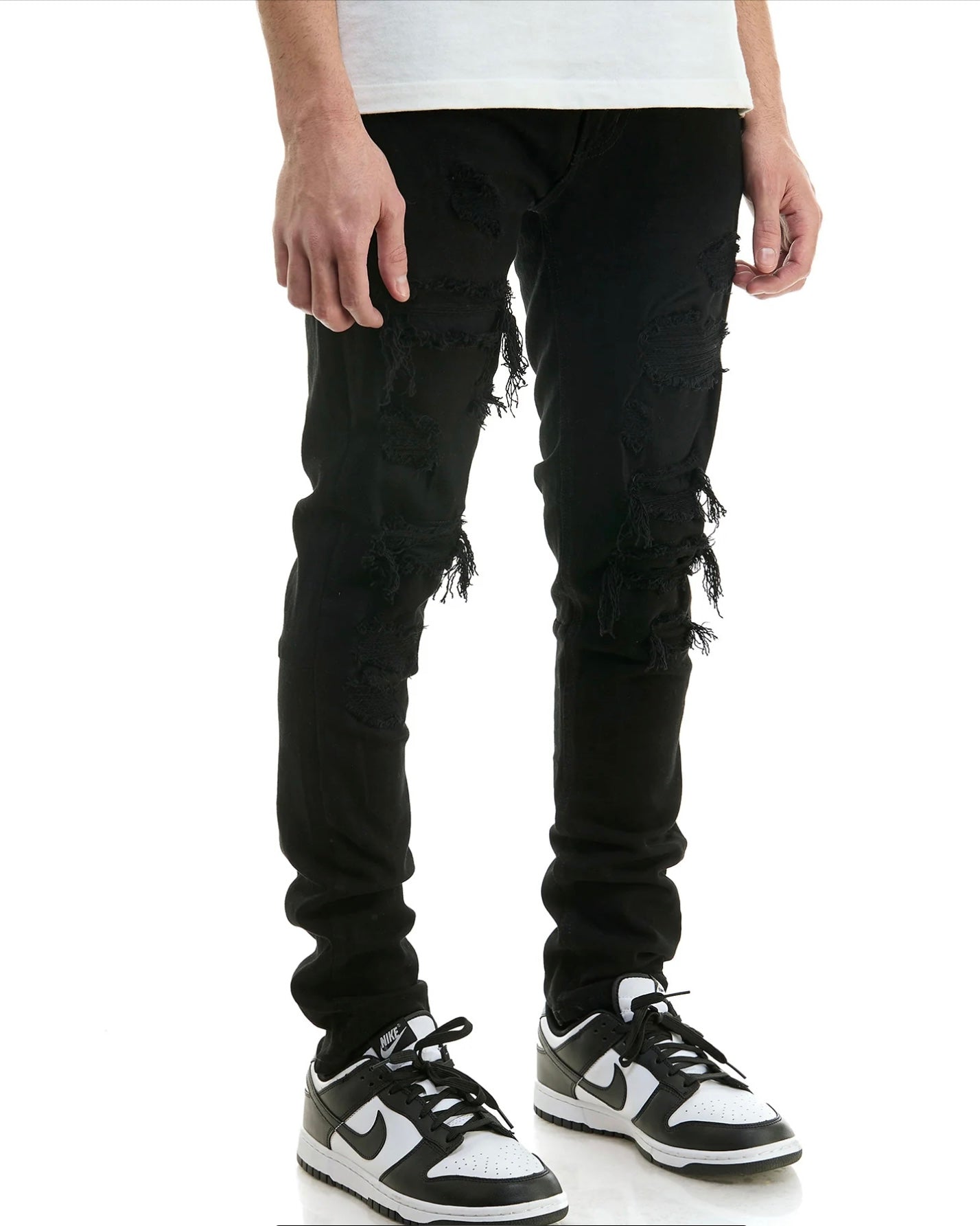 Under Patched Skinny Jeans