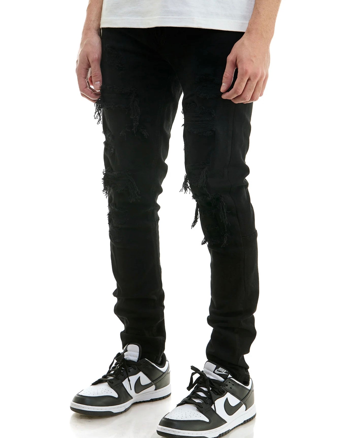 Under Patched Skinny Jeans