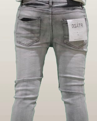 Distressed Charcoal Faded Skinny Jean