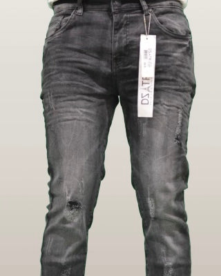 Faded Distressed Slim Jean